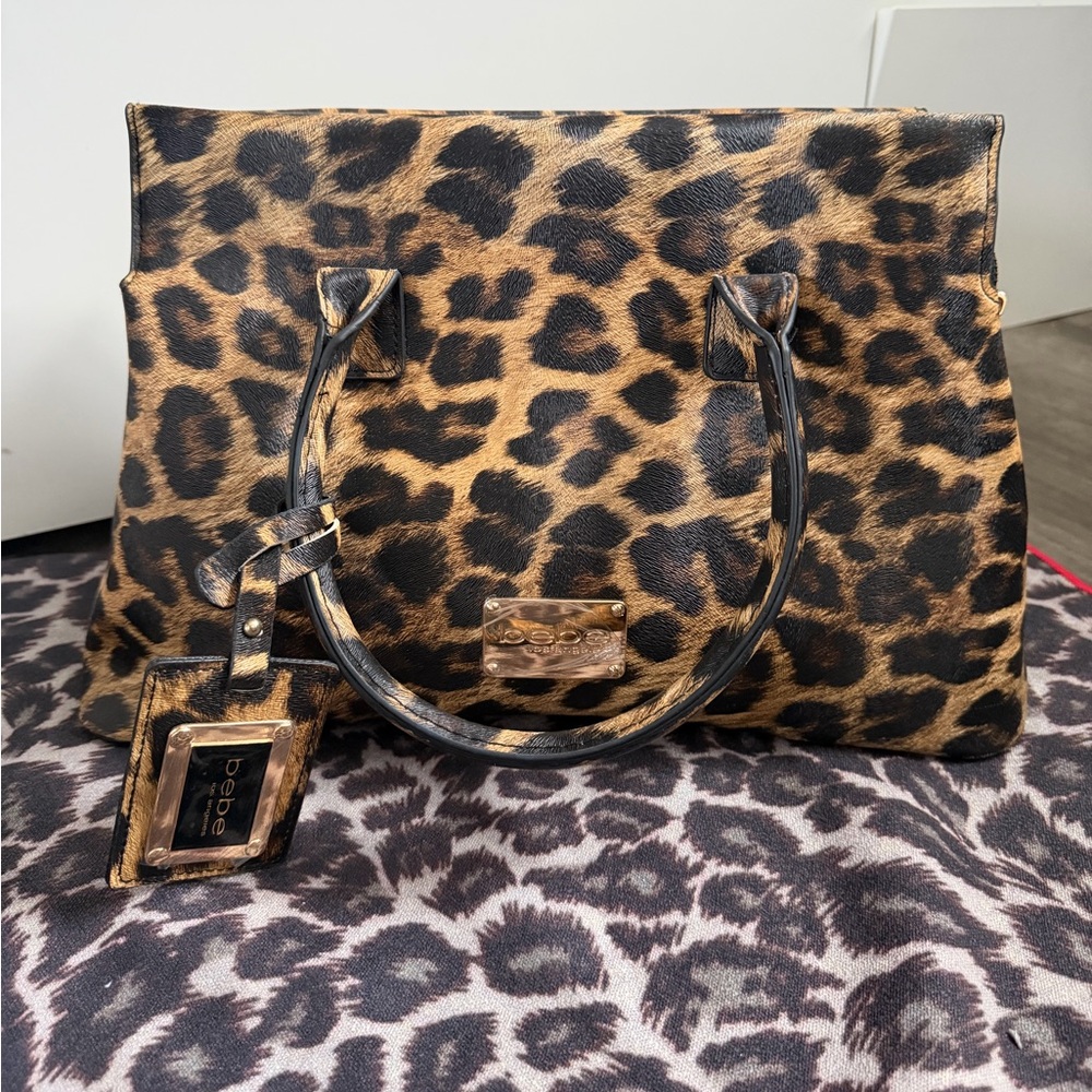 Bebe Leopard Purse